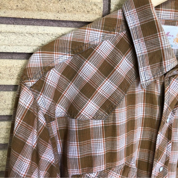 Vintage 60's Western Style Shirt - Chest 46 - Unisex - Cotton Button Down - Med - Picture 14 of 14